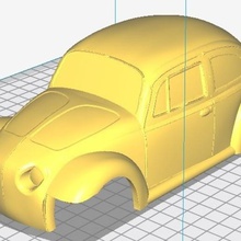 volkswagen baja yazdırılabilir vücut araba hata oyun kriz yuvası scalextric tamiya rc 3d print model - Mito3D