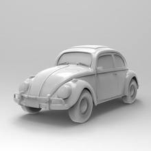 volkswagen beetle art toy cars hard surface car 3d print model - Mito3D