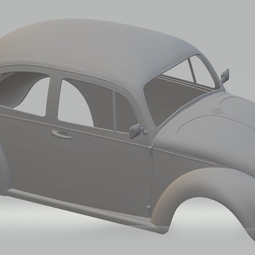 volkswagen beetle 1300 game printable body car slot scalextric tamiya rc miniz 3D print model - Mito3D