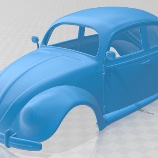 volkswagen beetle 1949 impressão do corpo carro jogo besouro printable o de slot scalextric tamiya rc miniz rádio controle hobby 1-24 1-28 1-32 1-18 rastreador deriva ninco voar kyoshu scx axial traxxas micro 3D print model - Mito3D