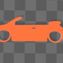 volkswagen scarabée convertible clé bague art porte clés voiture 3d print model - Mito3D