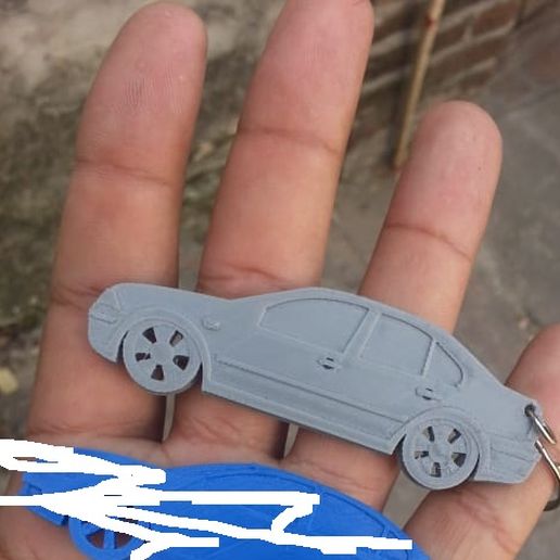 Volkswagen bora vw tendência chaveiro chave anel auto carros original carro arte 3D print model - Mito3D