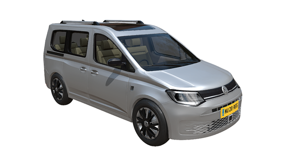 volkswagen caddie 2021 van voiture auto caddy transport véhicule commercial vehicle 3d print model - Mito3D