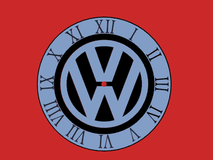 Volkswagen relógio 3d print model - Mito3D