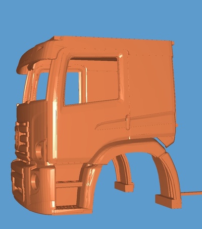 volkswagen constellation truck cab roof bedroom 1 43 art wheels scale 3d print model - Mito3D