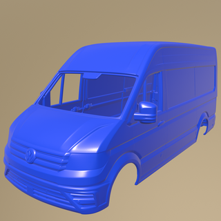volkswagen crafter l1h2 2017 printable car body slot 1-10 separate parts scalextric tamiya rc miniz crawler kyosho axial traxxas micro 1-24 3d print model - Mito3D