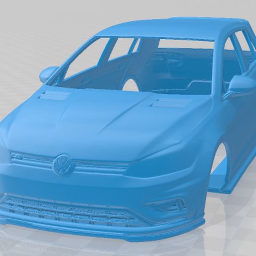 Volkswagen golfe 75r imprimível corpo carro jogos 75 fenda escalextrico Tamiya rc miniz passatempo micro 3D print model - Mito3D