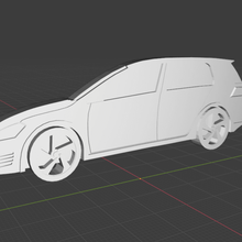 Volkswagen golf gti anahtarlık yazdırılabilir Spor Dalları arabalar yarış araba 3d print model - Mito3D