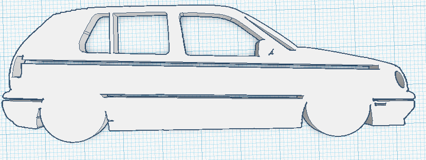 Volkswagen golfe mk3 chave fob anel chaveiro 3D print model - Mito3D