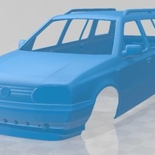 Volkswagen golfe variante 1993 imprimível corpo carro jogos fenda escalextrico Tamiya rc miniz rádio controle passatempo 1 24 28 32 3d print model - Mito3D