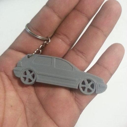 volkswagen golf vw keychain key ring gol ball fitito chain auto cars original car art 3D print model - Mito3D