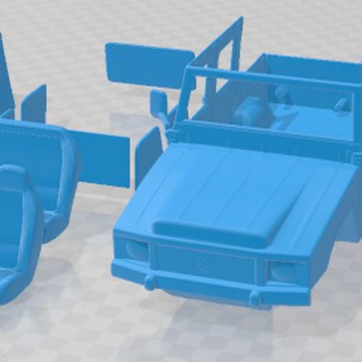 Volkswagen Iltis 1988 yazdırılabilir araba 3D print model - Mito3D