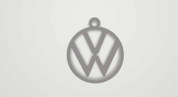 volkswagen portachiavi chiave macchina utilità arte 3d print model - Mito3D