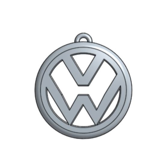 volkswagen keychain logo car gift idea useful 3D print model - Mito3D
