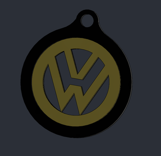 Volkswagen chaveiro Volkswagen chave anel 3d print model - Mito3D