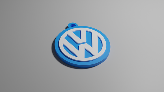 volkswagen keyring vw car auto brand key ring art design 3d print model - Mito3D