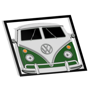Volkswagen kombi cuadro Arte mesa vehículo casa decoración gráfico pared auto 2d hippie 3d print model - Mito3D