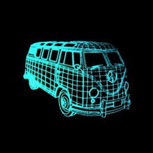 volkswagen lamp shine darkness various 3dlito brillante bus car glow dark lampara light lithophane litofania night noche 3d print model - Mito3D