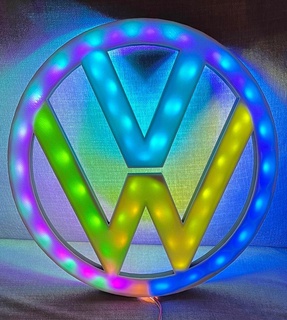 volkswagen logo car brand bright 3d print model - Mito3D