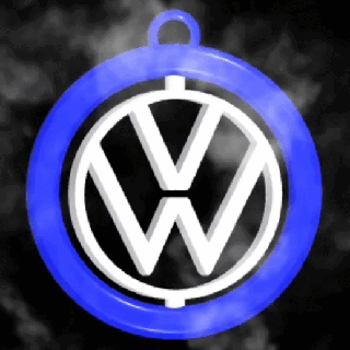 Volkswagen logo giratorio llave anillo colores llavero joya collar 3d print model - Mito3D