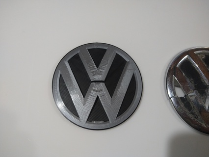 Volkswagen polo frente logo coches símbolo 3d print model - Mito3D