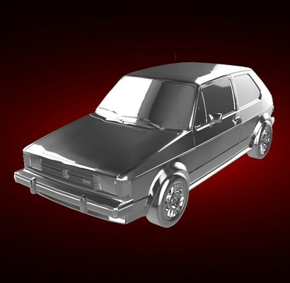 volkswagen coelho gti 1984 gt automóvel carro veículo comício raça esportes derby super 3d print model - Mito3D