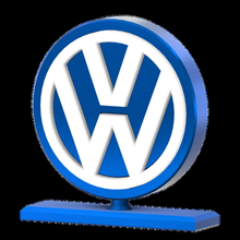 Volkswagen ficar pé logotipo 3d print model - Mito3D