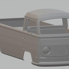 volkswagen t2 yazdırılabilir vücut van kamyonet oyun pikap yuvası scalextric kabuk rc radyo izleme araba tamiya miniz 1-10 1-32 1-18 G / Ç 3d print model - Mito3D