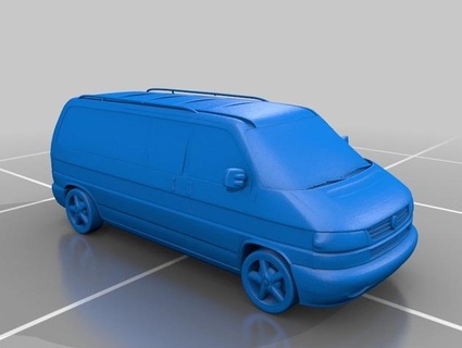 volkswagen transport 4 Jeu voitures réglage détail 3d print model - Mito3D