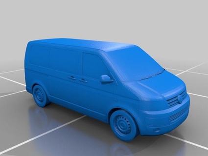volkswagen transport 5 Jeu voitures réglage détail 3d print model - Mito3D