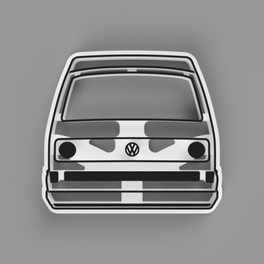 volkswagen transporter t3 cookie cutter home golf cooking baking cookies car 3D print model - Mito3D