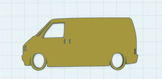 Volkswagen transportador t4 chaveiro vw furgão chaves charme presente 3d print model - Mito3D