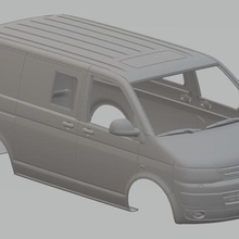 volkswagen transporter t5 yazdırılabilir vücut van oyun haul yuvası scalextric kabuk rc radyo izleme araba tamiya miniz 1-10 1-32 1-18 G / Ç 3d print model - Mito3D