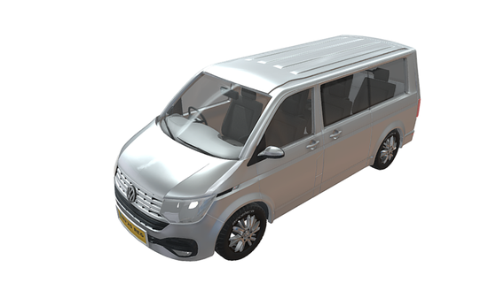 Volkswagen transportador t6 furgão carro auto automóvel volkswagen transporter van transporte veículo comercial commercial vehicle 3d print model - Mito3D