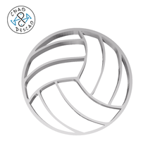 volley ball sports biscuit coupeur fondant polymère argile gadget américain Football base basketball billard chemise 3d print model - Mito3D