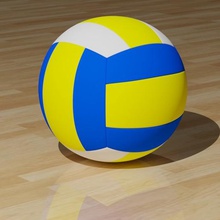 volleyball ball game sport equipment court beach play activity round sphere team exercise match sports shaped toy sand volley league 3d print model - Mito3D