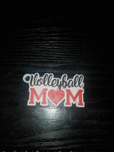 volleyball mom keychain sport 3d print model - Mito3D
