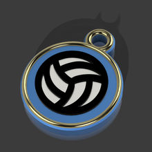 volleyball pendant jewelry volleyball sports pendant tag keychain necklace 3d print model - Mito3D