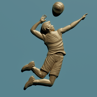 volleyball player sport stl 3d model 3d print model - Mito3D