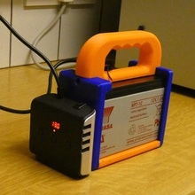 12 volt battery holder 12v 7ah yuasa gadget offgrid camping 12v7ah 3d print model - Mito3D