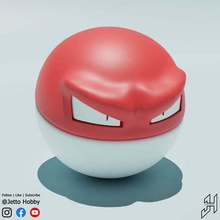 voltorb 1 10 escala pokemon modelo equipo modelos 3d print model - Mito3D