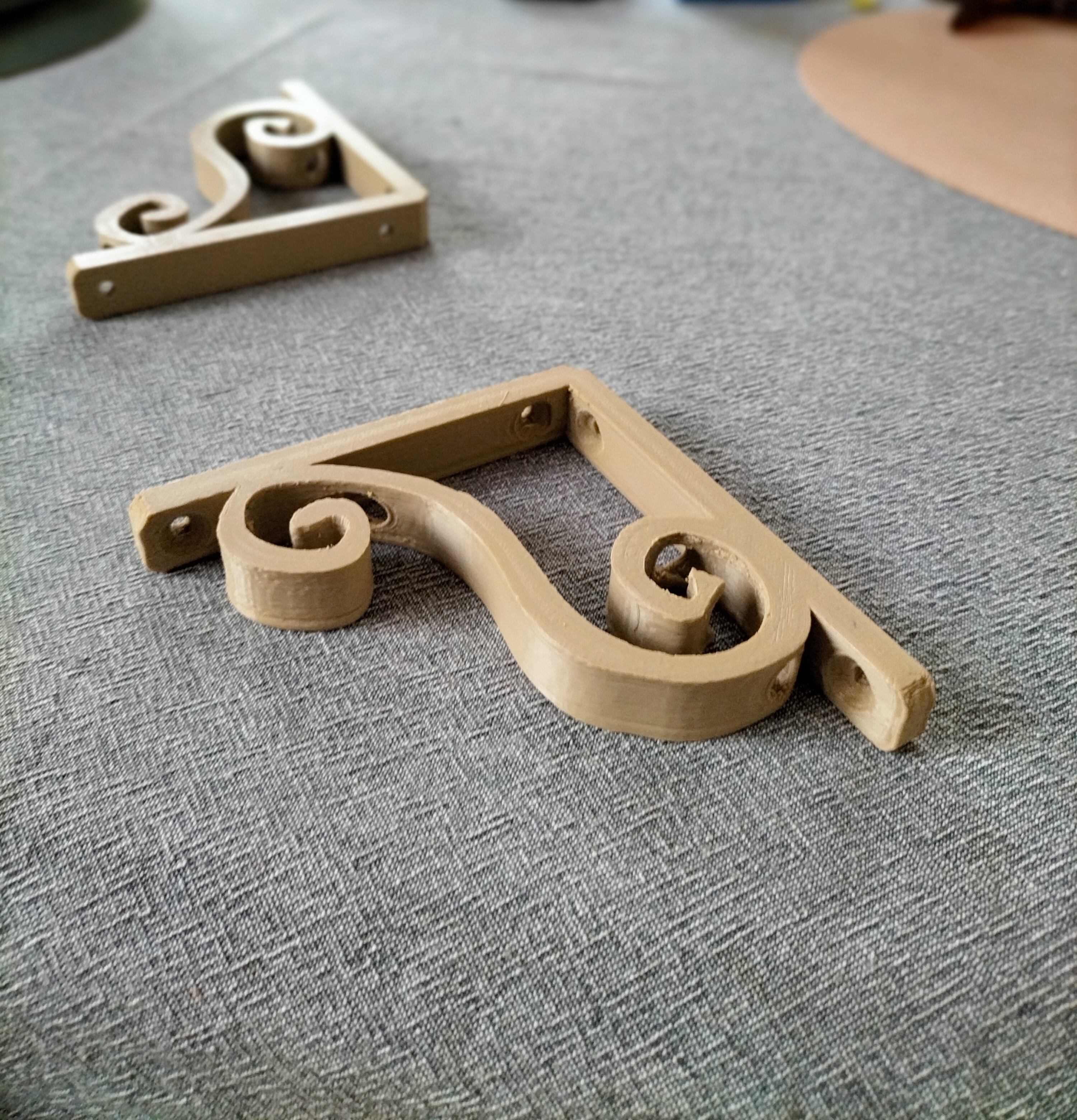 kıvrımlı raf dirsek Meydan destek sabitleme kitaplık açı 3D print model - Mito3D