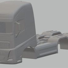 volvo fh 16 de impressão corpo caminhão jogo printable o slot scalextric shell rc rádio monitoramento carro tamiya miniz 1-10 1-32 1-18 1-24 3d print model - Mito3D