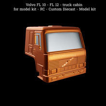 volvo fl 10 - 12 truck cabin model kit rc custom diecast 3d print model - Mito3D