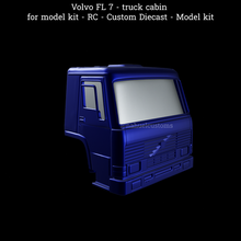 volvo fl 7 camion cabina modello kit rc personalizzato pressofuso 3d print model - Mito3D