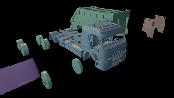 volvo fm truck Various ccd 2004 2006 2008 2010 2012 2014 2016 2018 commercial vehicle road transport cargo trucking solutions trucks series 3d print model - Mito3D