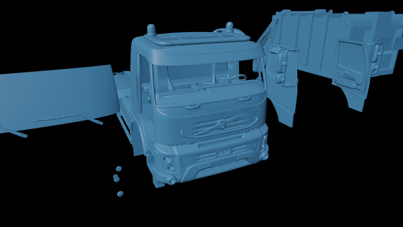 volvo fmx euro 5 6by4 camión transporte carga vehículo comercial 2017 2016 2015 2014 2013 2012 2018 coche vehiculo 1by10 3d print model - Mito3D