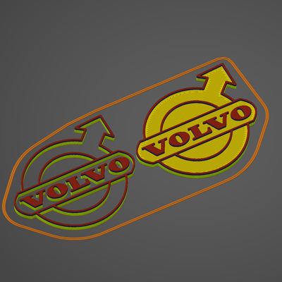 volvo logo emblème badge fer panczel panczeldesign conception 3d print model - Mito3D