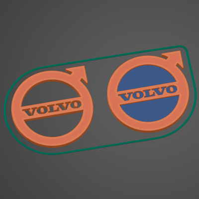 volvo logo emblème badge fer panczel panczeldesign conception 3d print model - Mito3D