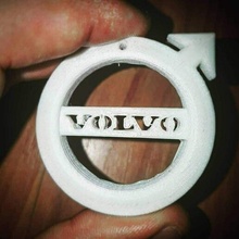 volvo logo keyring keychain auto moto bike 3d print model - Mito3D